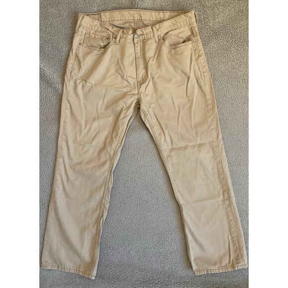 Levi 559 Men Jeans 38 x 32 Relaxed Straight Leg Chino Khaki Beige Pants 34 x 29 - Picture 1 of 15